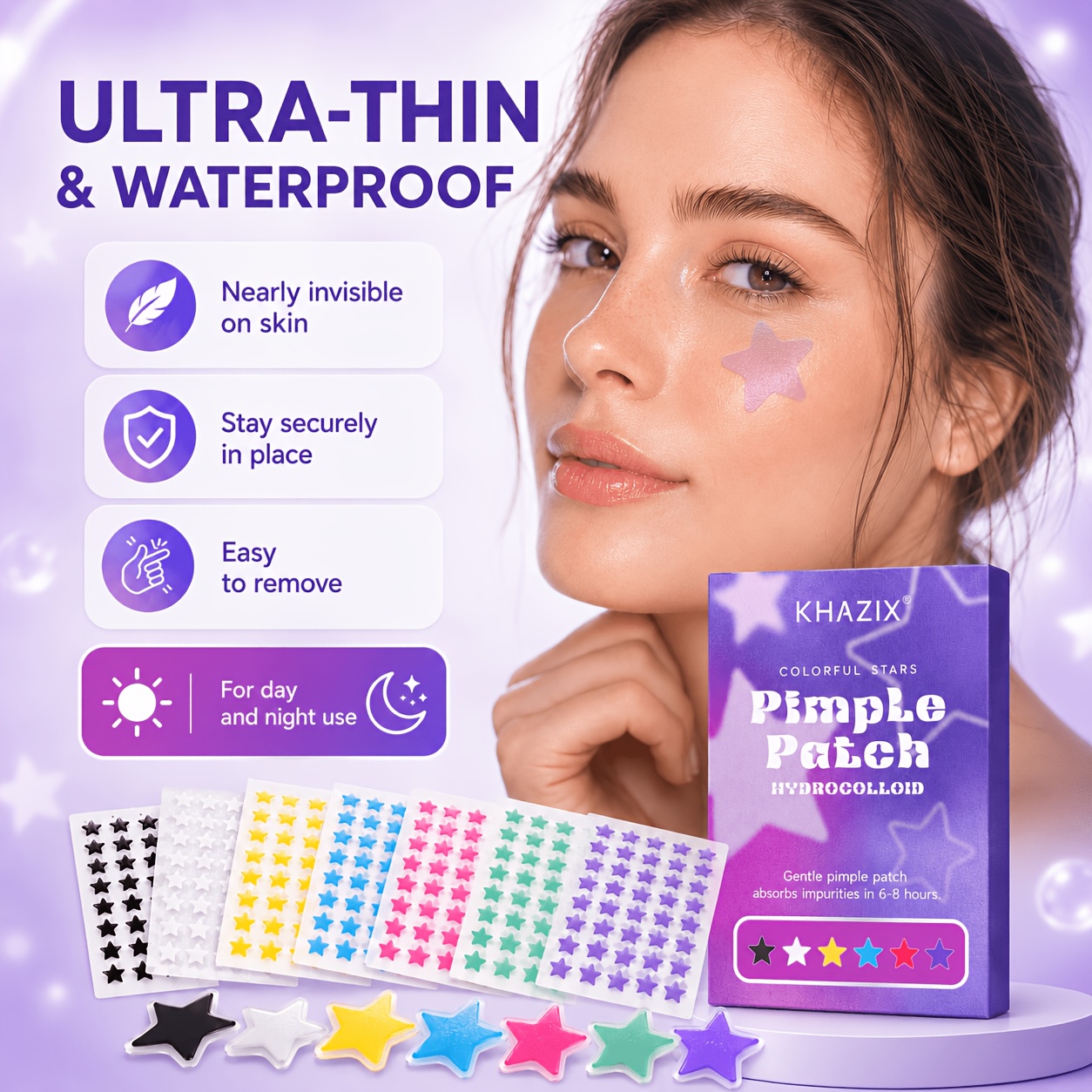 280 stickers - Colorful Star P - Skincare The Originote recension och pris