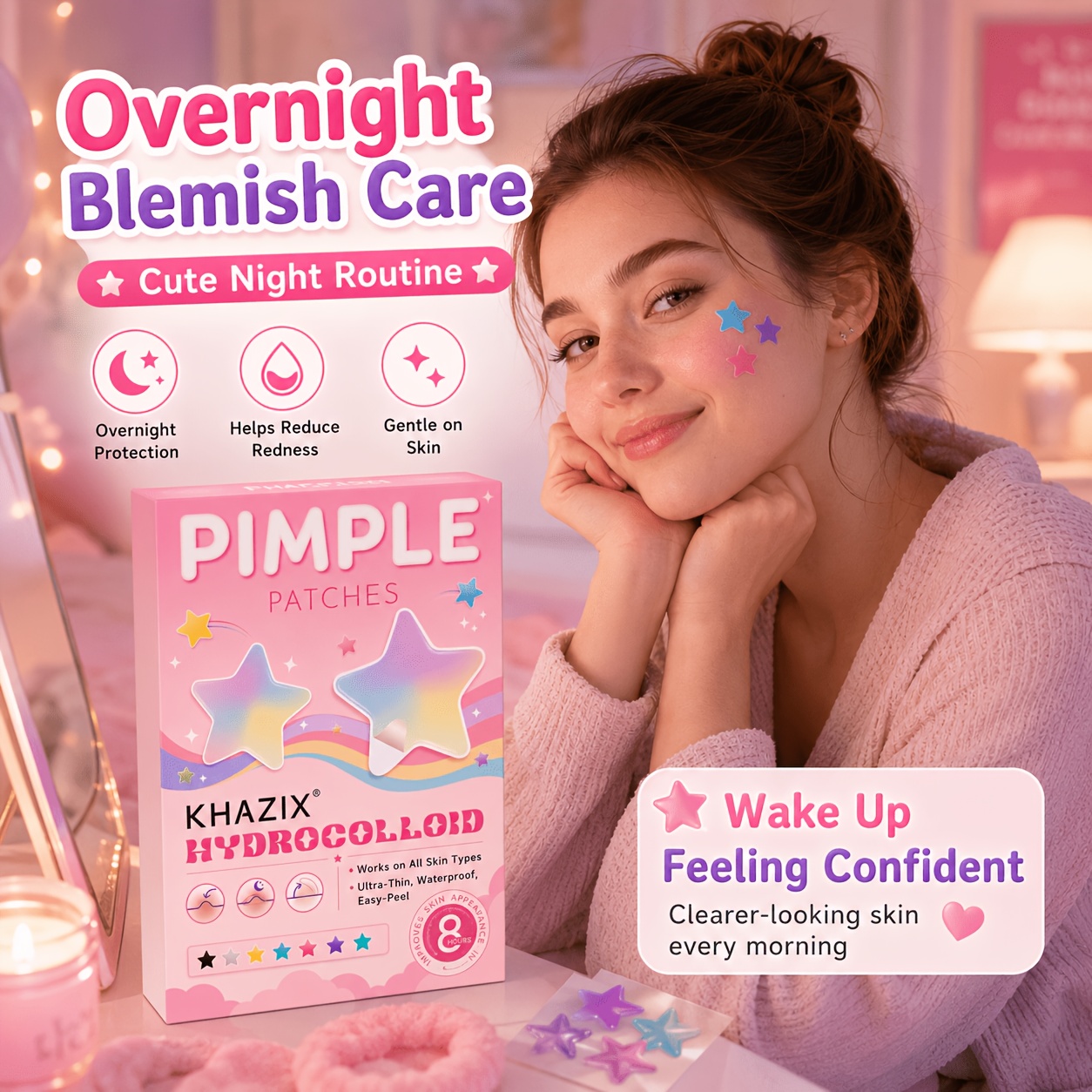 280 stickers - Colorful Star P - Skincare The Originote recension och pris