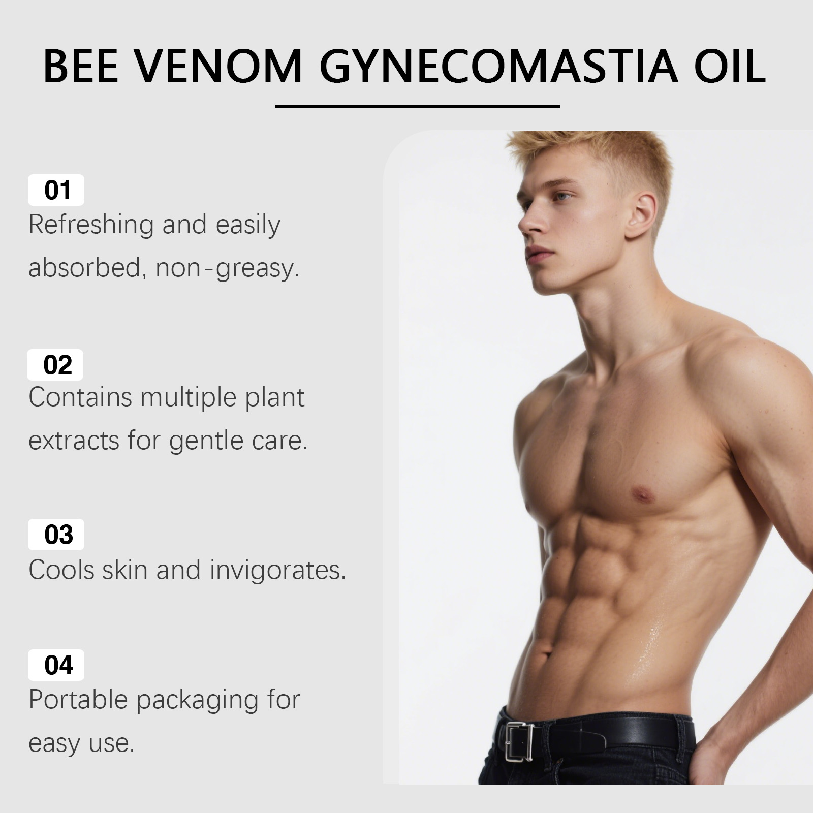 Bee Venom Gynecomastia Oil For - Skincare Natur E recension och pris